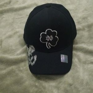 Notre Dame Black & Silver fitted hat